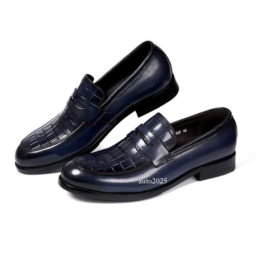 Loafers Men's Real Leather Handmade Shoes Men's Penny Shoes Slip-on Loafers Sz - Picture 11 of 26