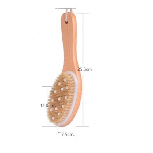 Exfoliating Back Scrubber Scrubbing Dry for Brown Bath - Bild 7 von 11