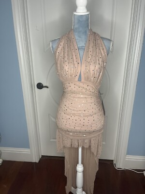 Norma Kamali Rose Gold Halter Dress | eBay Norma Kamali Rose Gold Halter Dress | eBay