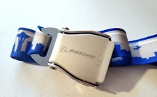 Boeing Adjustable Men's Belt by AMSAFE - Seattle Skyline Design NWOT