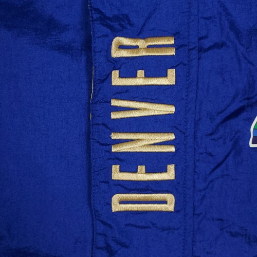Denver Nuggets Mitchell & Ness NBA L Large Anorak Jacket Blue Yellow NWT - Picture 4 of 12