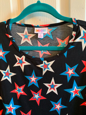 Haut Femme LuLaRoe Irma Taille S – Tunique Américaine Stars (neuf Avec étiquette)
