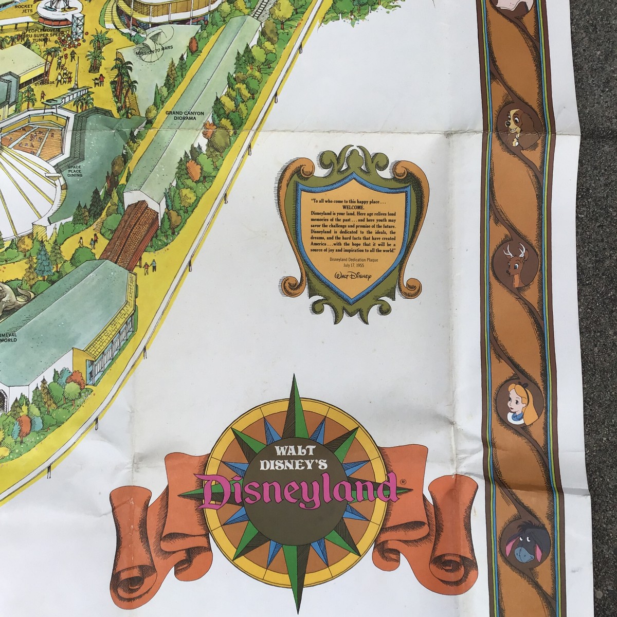 Large Vintage Walt Disney Disneyland Park Map 1979 Poster 29