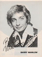 Barry Manilow Autogramm signed A4 Magazinbild s/w