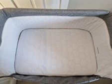 Babylo Next To Me Crib Grey With Mattress