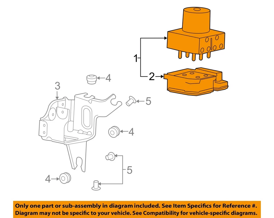 Used ABS Pump and Motor Assembly fits: 2014 Chevrolet Malibu Assembly Grade A — 第 3/4 张图片