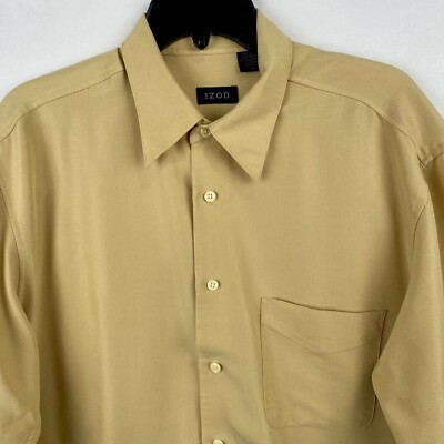 izod yellow dress shirt Performance Comfort L/S Shirt