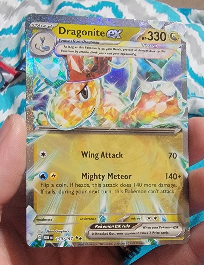 九紋龍 NM Pokemon Obsidian Flames Dragonite EX Double Rare 159 #159