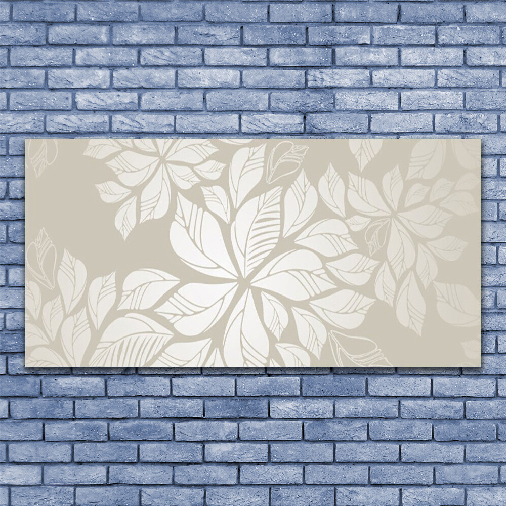 Tableau fleurs 140x70 pour habiller un grand mur blanc vide