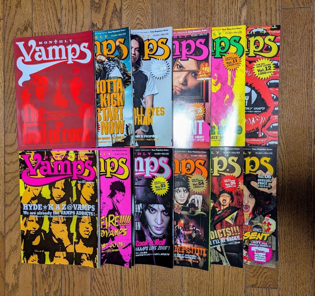 Monthly VAMPS  12冊セット Monthly Vamps Magazine Vol.01-Vol.12 12-volume set Japan