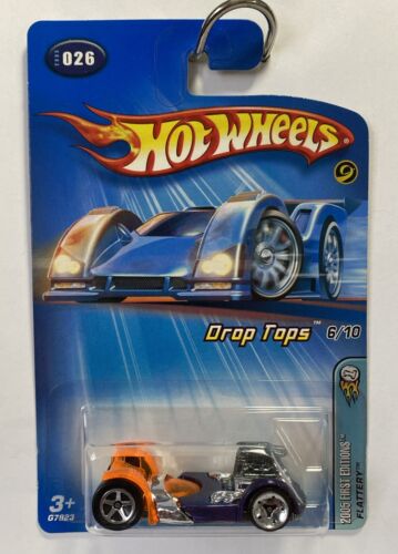 2005 First Editions 6/10 Drop Tops Flattery 1:64 Hot Wheels Car Mattel 026 NIB