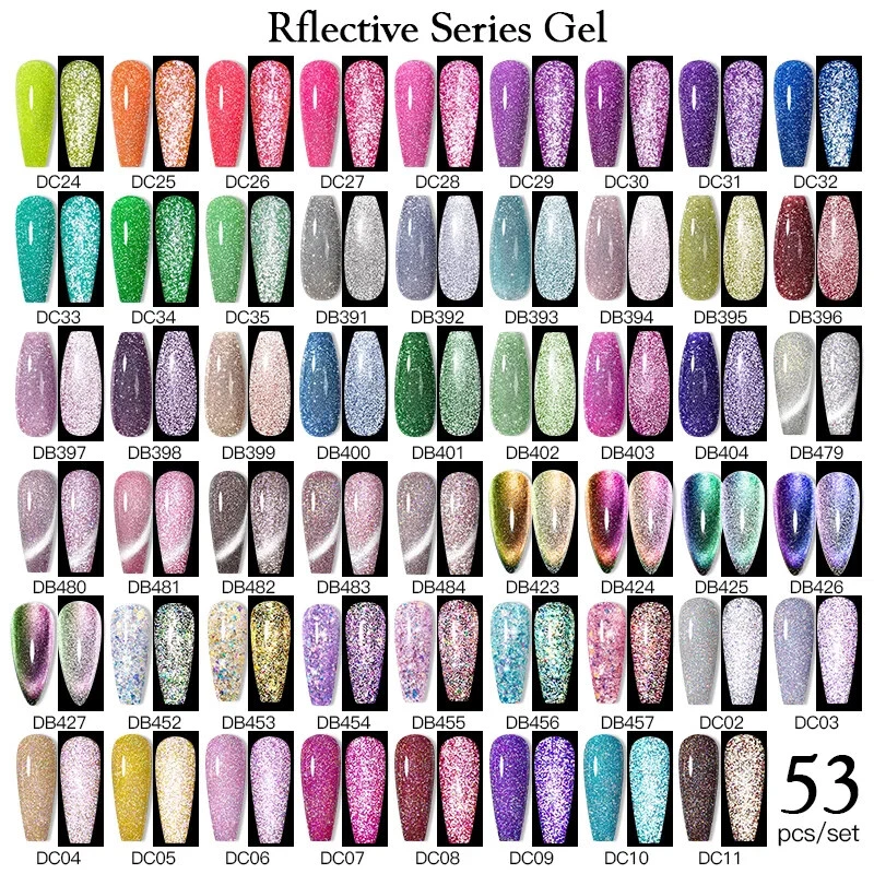 24/60PCS Gel Nail Polish Set 300 Colors Glitter Gel UV Lamp Manicure Base Matte
Opens in a new windo