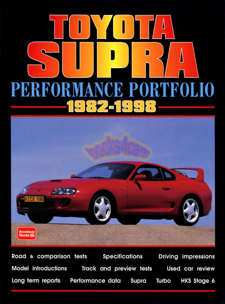 Supra 取扱書 SUPRA TOYOTA BOOK PORTFOLIO CELICA TURBO PERFORMANCE 1982-1998 | eBay