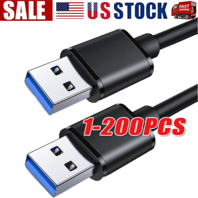 #ad USB 3.0 A Male to A Cable Lot Data Transfer Super Speed Power Charger Metal 3FT $193.28
