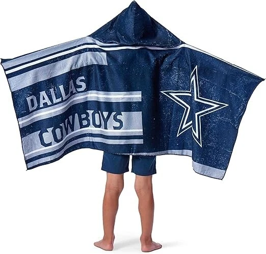 Northwest The Company NFL Dallas Cowboys Youth Toalla de Playa con Capucha 21" x 51" Nueva Foto 2 de 4