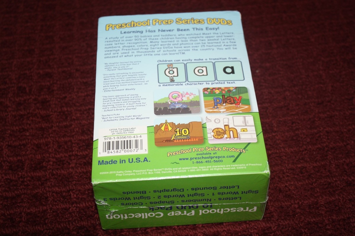 Preschool Prep Series Collection - 10 DVD Boxed Set *Brand