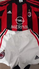 MAGLIA E PANTALONCINI MILAN OPEL ADIDAS BAMBINO 8/9 ANNI VINTAGE