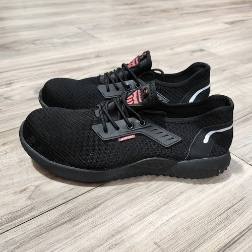 Mens Steel Toe Safety Shoes Size 11.5 Black Knit Breathable - Picture 2 of 7