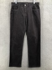 Michael Kors Corduroy Pants Chino Straight Leg Mens Size 34 Flat Front Gray 4992