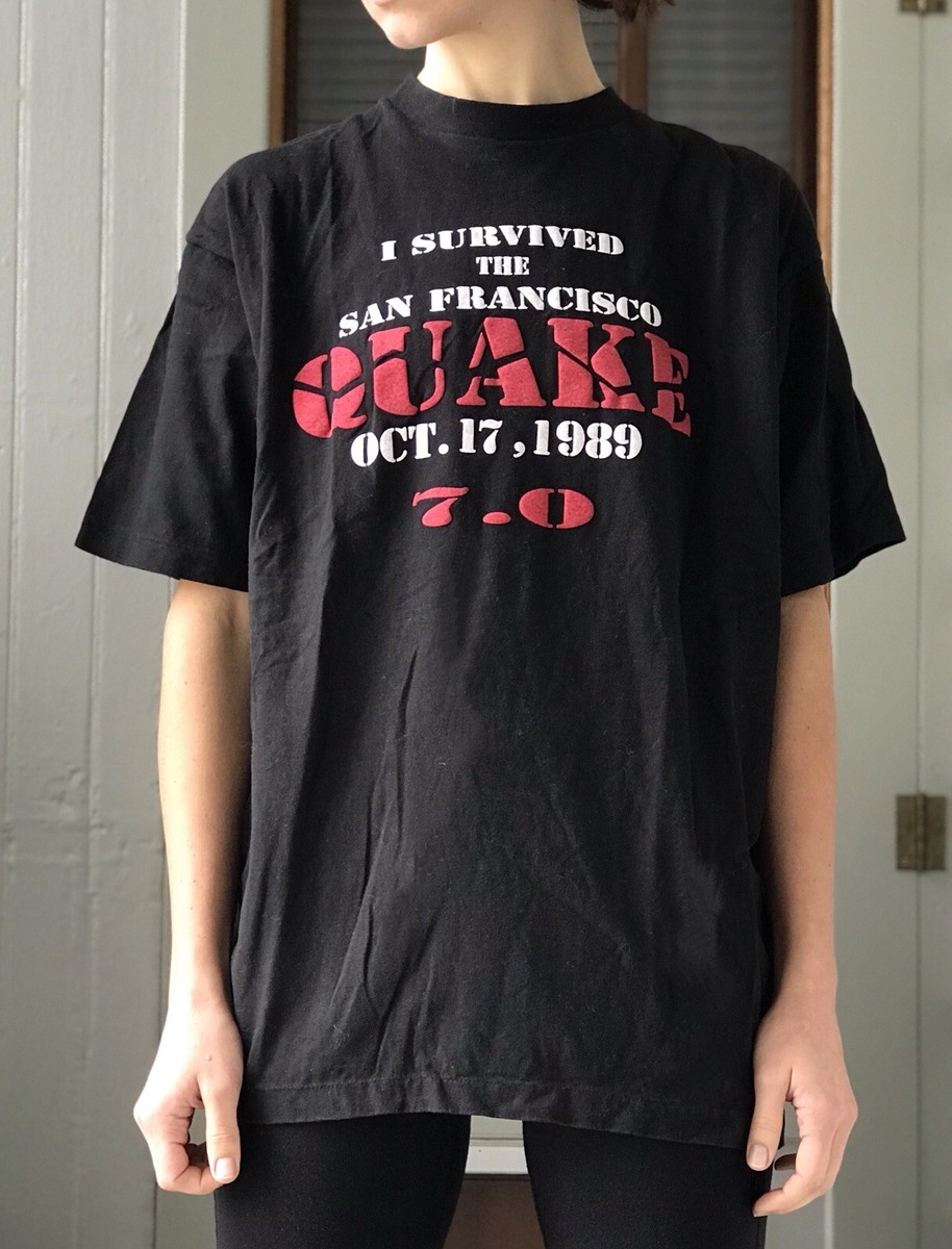 I Survived The San Francisco Quake 1989 Vintage Tee Made in USA