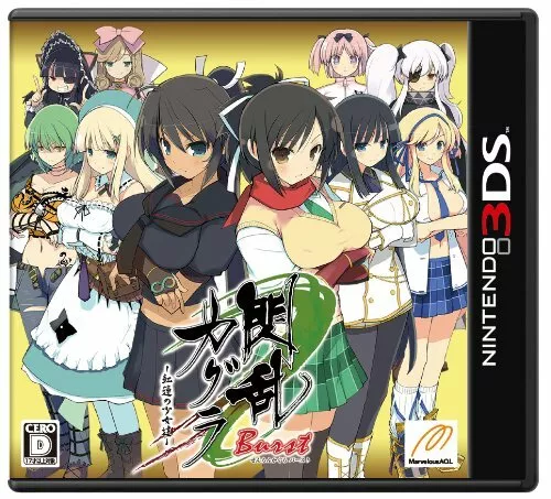 USED Nintendo 3DS Senran Kagura Burst Guren no Shoujotachi JAPAN