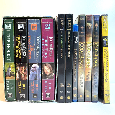 THE HOBBIT / THE LORD OF THE RINGS BOOKS & MOVIES! (DVD Lot) Adventure Fantasy