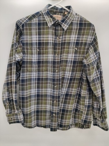 Red Head Brand Co Flannel Plaid Shirt Long Sleeve Green Blue White (Medium) - Picture 2 of 11
