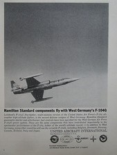10/61 PUB HAMILTON STANDARD WEST GERMANY LOCKHEED F-104G STARFIGHTER ORIGINAL AD