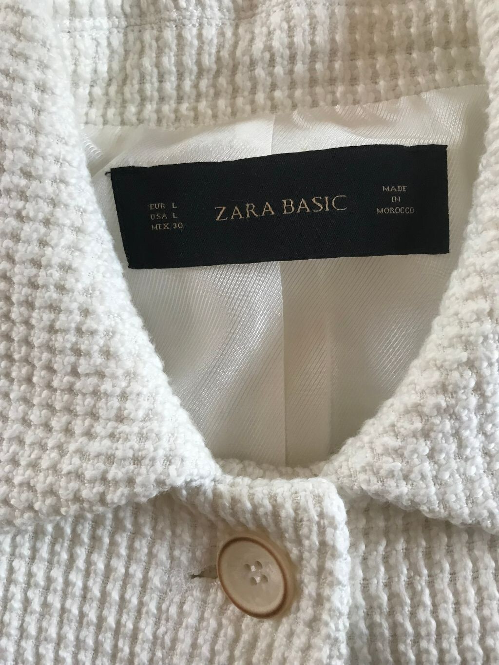 Zara Basic Ladies White Jacket - Large - image 3