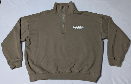 ADANOLA EN VACANCES Women Oversized Small Taupe 1/2 Zip Funnel Neck Sweatshirt - Picture 14 of 17