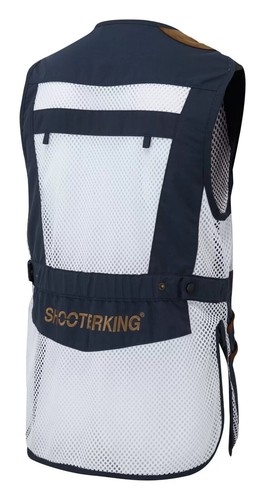ShooterKing ClayShooter Pro-Trap Vest Blue/White (SV1608) - CLEARANCE - Picture 2 of 3