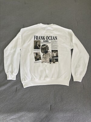 Frank Ocean Blonde Sweatshirt Men Medium White Graphic Print August 2016 Release
