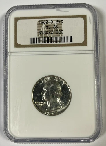 1962 D Washington Quarter NGC MS 65
