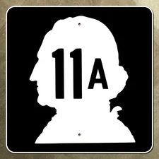 Washington state route 11A highway marker shield road sign 1961 Yakima 12x12
