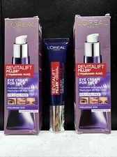 2X L'Oreal Revitalift Filler Eye Cream+Full Face w/Hyaluronic 1.0 Oz(30ml) New!