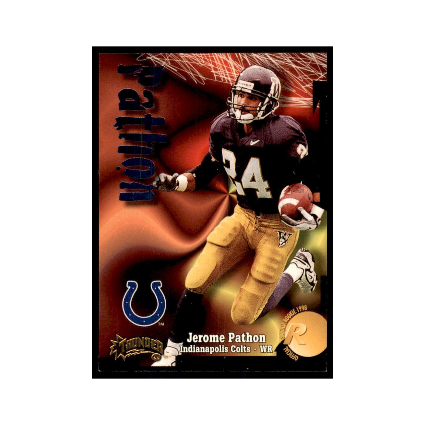 Jerome Pathon Rookie 1998 SkyBox Thunder #244 Football Cards Football Card NM