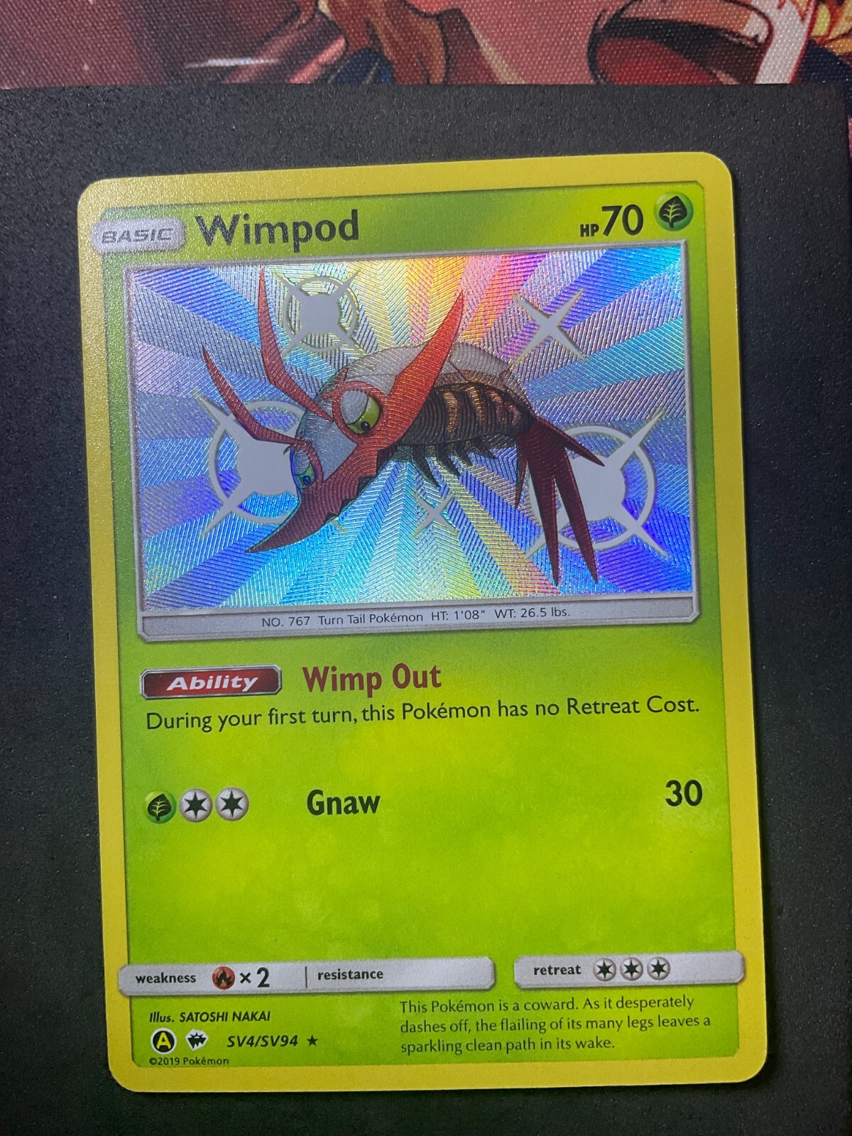Wimpod SHINY SV4/SV94 Hidden Fates NM Holo Foil Rare Pokemon Card