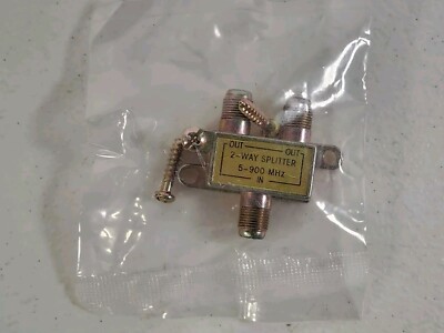 2-Way Coax Video Splitter Digital HD Cable TV F Type RG6 RG11 RG59 5-900 MHz 1x2