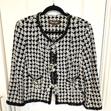 Phase Eight Size 18 Cropped Jacket Evening Woven Boucle Occasion Wedding Texture