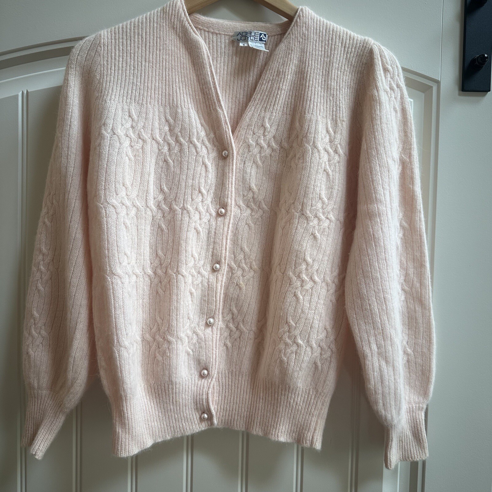 Adele Joyce VTG Button Down Sweater Lambswool Ang… - image 1