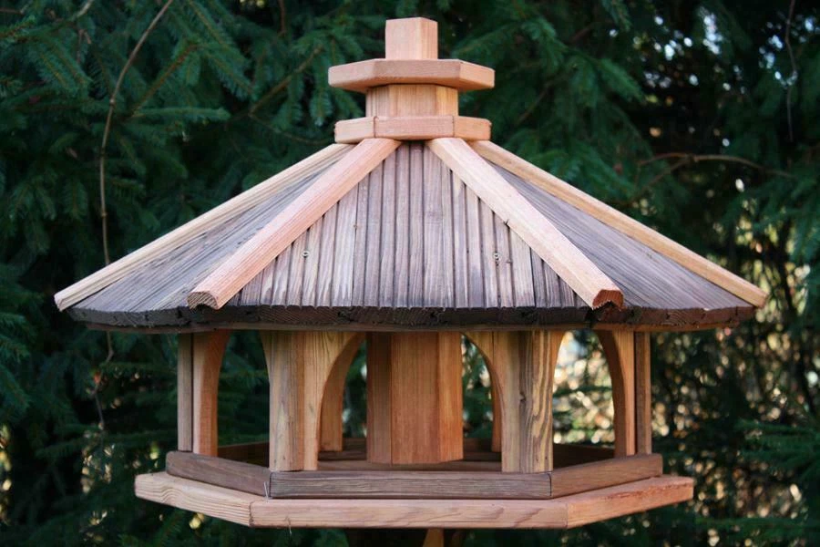 Vogelhaus mit Einsatz zum Füttern XXL,Holz,Vogelhäuschen,Futtersilo,Vogelstation - Bild 2 von 4