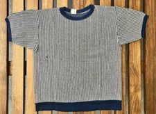 50s True Vintage Navy Blue Cable Knit Pullover VLV Rockabilly