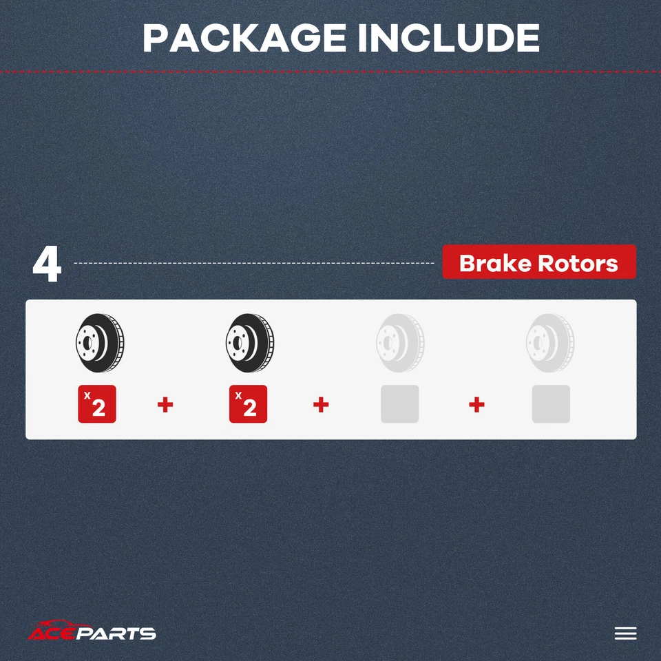 329.9 mm Front Rear DRILL SLOT BRAKE ROTOR FOR CADILLAC ESCALADE 2007 - 2013 Foto 3 de 4