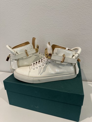 White Buscemi men white Leather sneakers 125mm High Size 39 - Picture 4 of 8