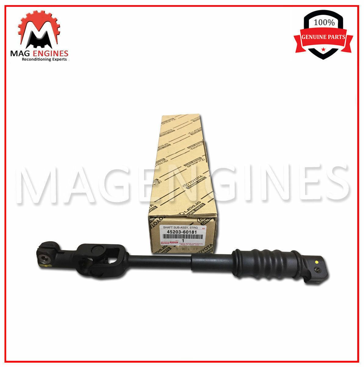 45203-60181 GENUINE OEM SHAFT SUB-ASSY, STEERING INTERMEDIATE, NO 