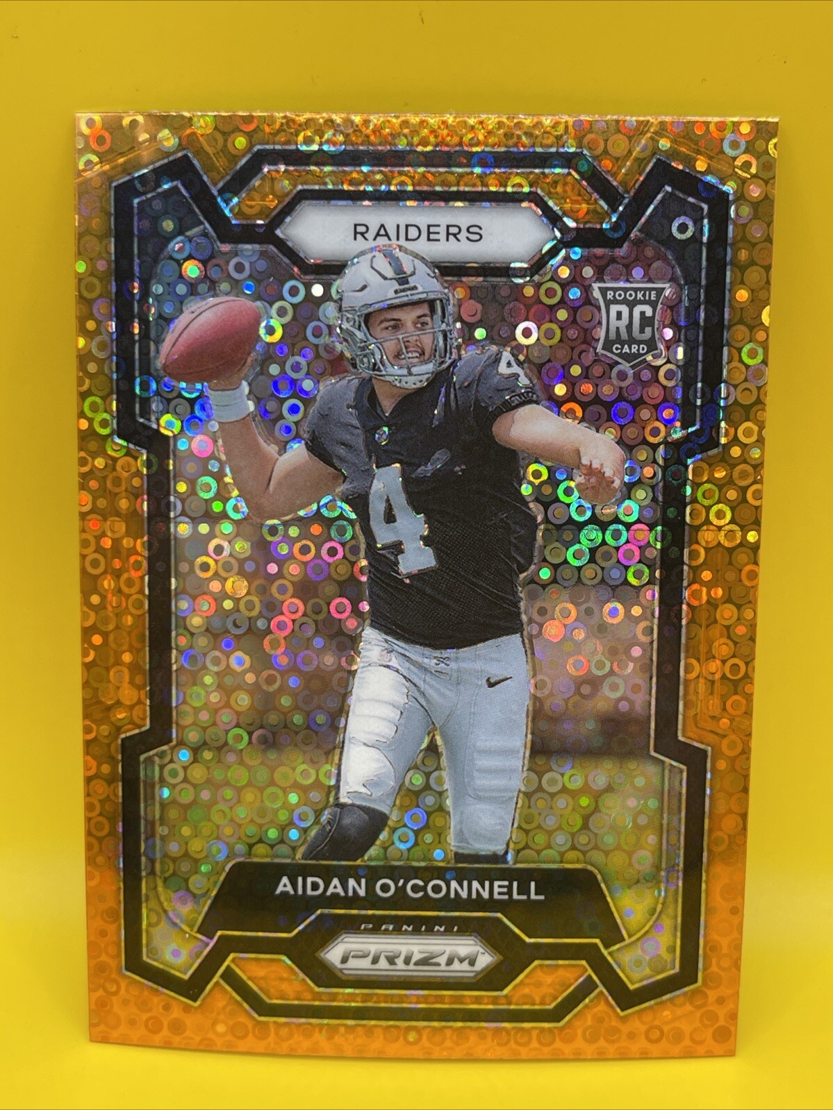2023 Panini Prizm Aidan O'Connell Orange Disco RC Raiders #360 🔥🔥🔥🔥🔥