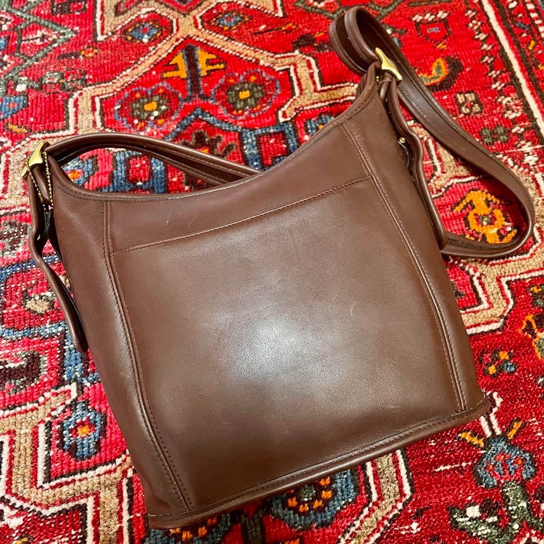 レア　COACH ローファー　ヴィンテージ　コーチ　茶　ブラウン Extremely Rare Made In USA Old Coach 9816 Shoulder Bag Brown