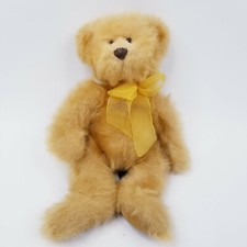 Vintage Russ Berrie Teddy Bear Plush Stuffed Animal Brown Pennington Bow 14"