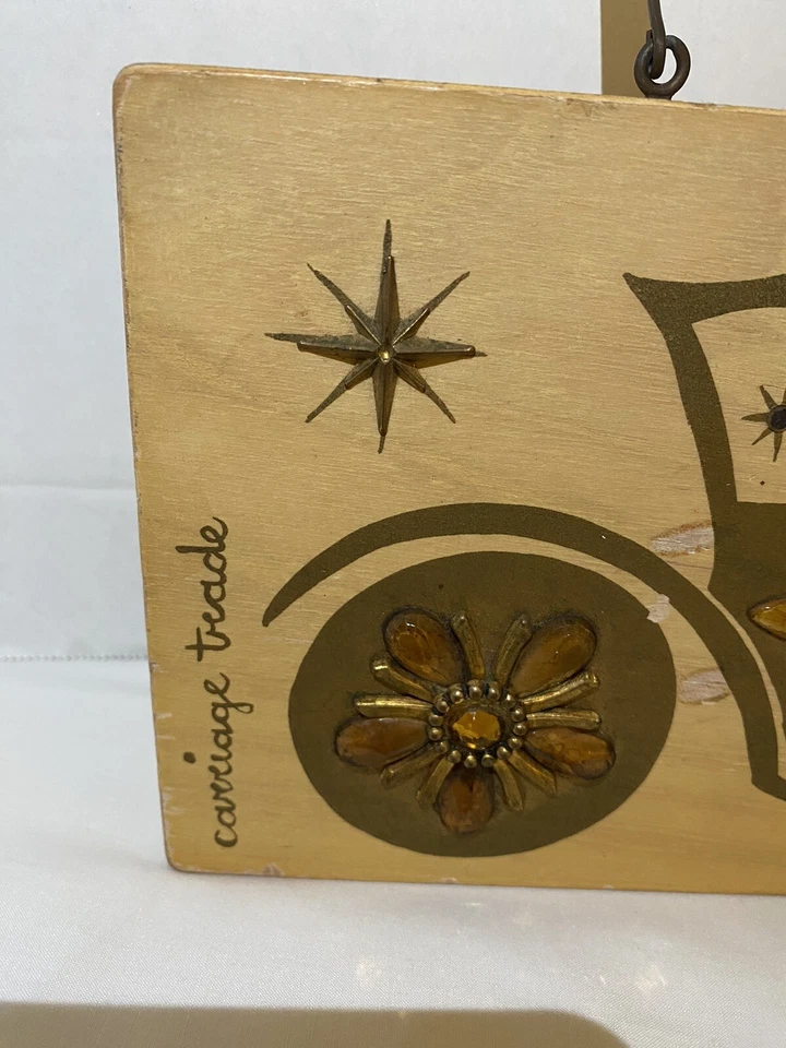 De Colección Original Enid Collins Caja de Madera Bolso Cartera “Carriage Trade” Por Collins Texas Foto 3 de 4