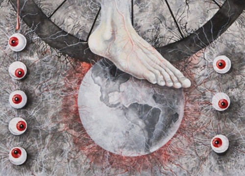 modern contemporary art painting mystical figurative realism alchemy occult aceo - Picture 4 of 24
